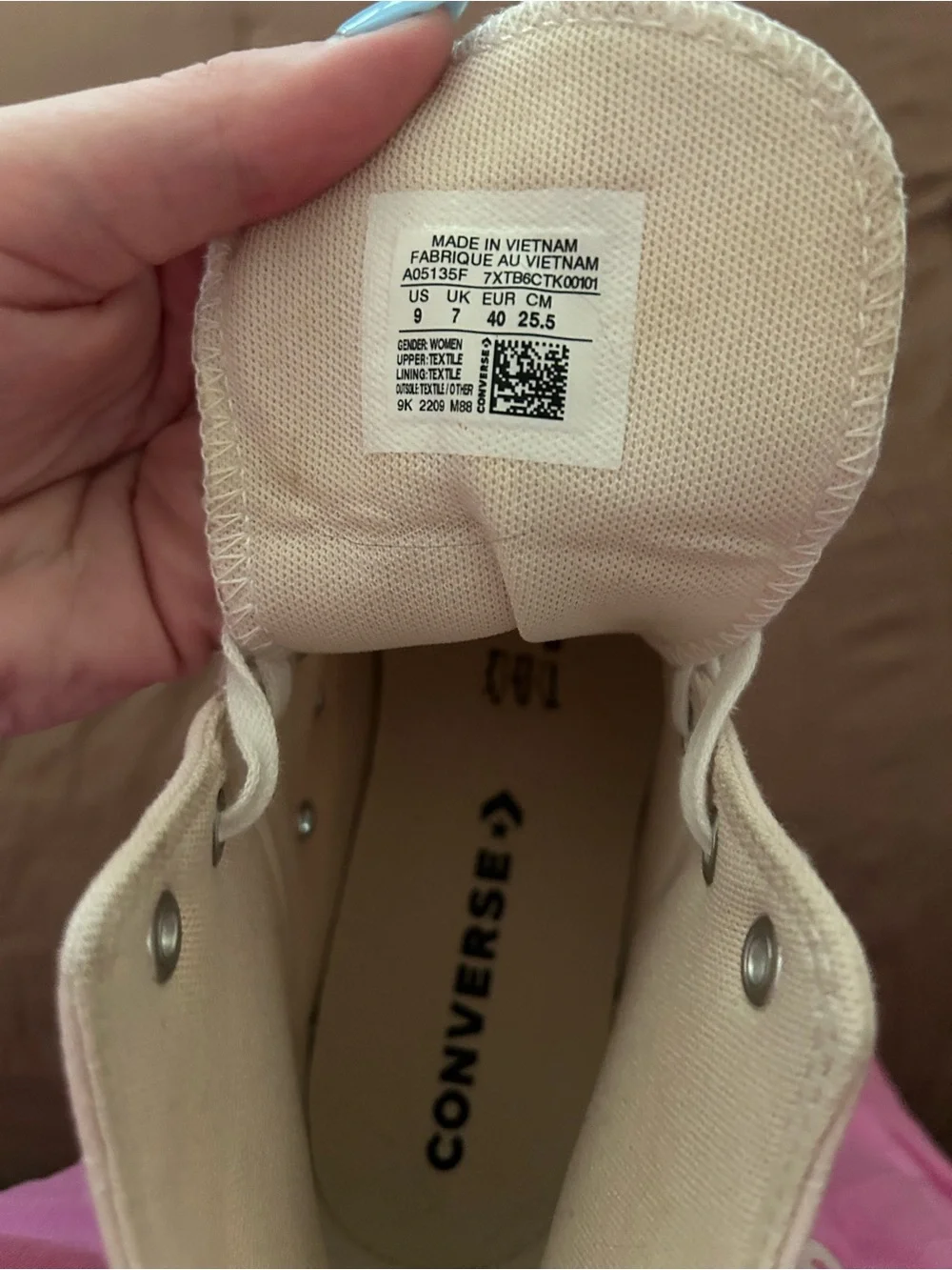 Converse High Top Sneakers - Light Pink